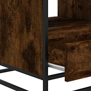 Konferenční stolek kouřový dub 100 x 50 x 45 cm kompozit a kov - obrázek 9