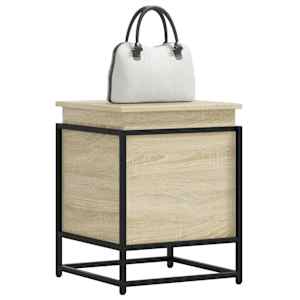 Škatla s pokrovom sonoma hrast 40x40x51,5 cm inženirski les