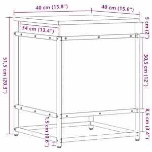 Úložný box s víkem kouřový dub 40x40x51,5 cm kompozitní dřevo - obrázek 10