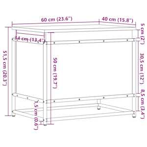 Úložný box s víkem černý 60 x 40 x 51,5 cm kompozitní dřevo - obrázek 10