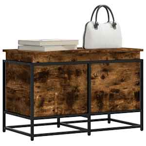 Škatla s pokrovom dimljeni hrast 80x40x51,5 cm inženirski les