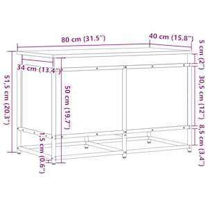 Úložný box s víkem šedý sonoma 80x40x51,5 cm kompozitní dřevo - obrázek 10
