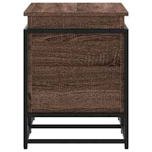 Úložný box s víkem hnědý dub 80 x 40 x 51,5 cm kompozitní dřevo - obrázek 5