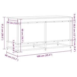 Úložný box s víkem kouřový dub 100x40x51,5 cm kompozitní dřevo - obrázek 10