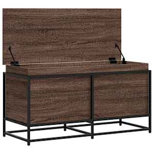 Úložný box s víkem hnědý dub 100x40x51,5 cm kompozitní dřevo - obrázek 7