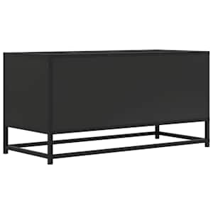 TV skříňka černá 80 x 34,5 x 40 cm kompozitní dřevo a kov - obrázek 6