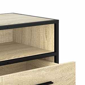 TV skříňka dub sonoma 80 x 34,5 x 40 cm kompozitní dřevo a kov - obrázek 8