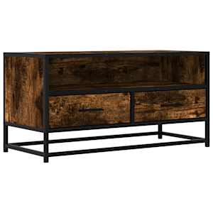TV skříňka kouřový dub 80 x 34,5 x 40 cm kompozitní dřevo a kov - obrázek 2
