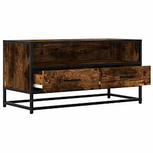 TV skříňka kouřový dub 80 x 34,5 x 40 cm kompozitní dřevo a kov - obrázek 7