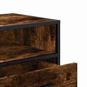 TV skříňka kouřový dub 80 x 34,5 x 40 cm kompozitní dřevo a kov - obrázek 8