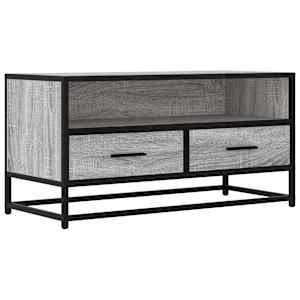 TV skříňka šedá sonoma 80 x 34,5 x 40 cm kompozitní dřevo a kov - obrázek 2