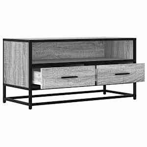 TV skříňka šedá sonoma 80 x 34,5 x 40 cm kompozitní dřevo a kov - obrázek 7