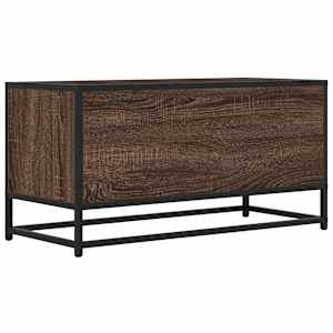TV skříňka hnědý dub 80 x 34,5 x 40 cm kompozitní dřevo a kov - obrázek 6