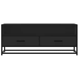 TV skříňka černá 100 x 34,5 x 40 cm kompozitní dřevo a kov - obrázek 4