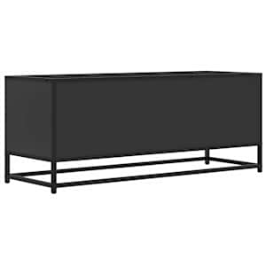 TV skříňka černá 100 x 34,5 x 40 cm kompozitní dřevo a kov - obrázek 6