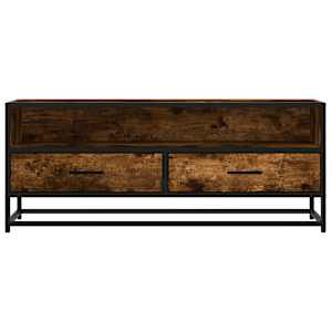 TV skříňka kouřový dub 100x34,5x40 cm kompozitní dřevo a kov - obrázek 4