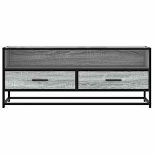 TV skříňka šedá sonoma 100x34,5x40 cm kompozitní dřevo a kov - obrázek 4