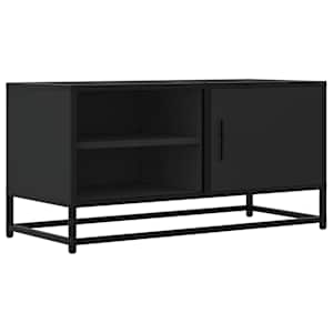 TV skříňka černá 80 x 34,5 x 40 cm kompozitní dřevo a kov - obrázek 2