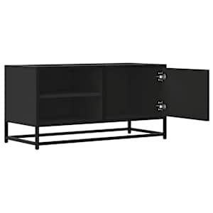 TV skříňka černá 80 x 34,5 x 40 cm kompozitní dřevo a kov - obrázek 7