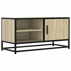 TV skříňka dub sonoma 80 x 34,5 x 40 cm kompozitní dřevo a kov - obrázek 2