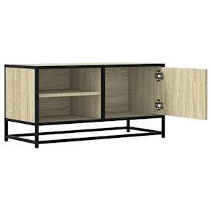 TV skříňka dub sonoma 80 x 34,5 x 40 cm kompozitní dřevo a kov - obrázek 7