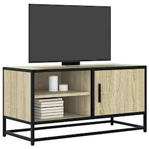 TV skříňka dub sonoma 80 x 34,5 x 40 cm kompozitní dřevo a kov - obrázek 1