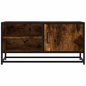 TV skříňka kouřový dub 80 x 34,5 x 40 cm kompozitní dřevo a kov - obrázek 4