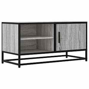 TV skříňka šedá sonoma 80 x 34,5 x 40 cm kompozitní dřevo a kov - obrázek 2