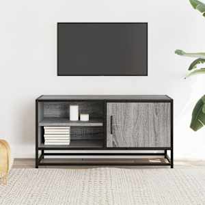 TV skříňka šedá sonoma 80 x 34,5 x 40 cm kompozitní dřevo a kov - obrázek 3