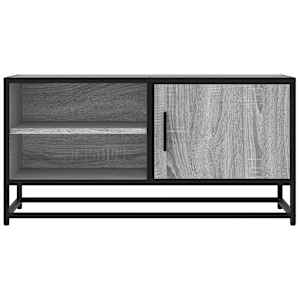 TV skříňka šedá sonoma 80 x 34,5 x 40 cm kompozitní dřevo a kov - obrázek 4