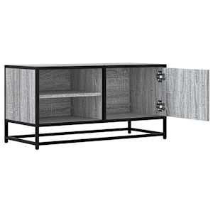TV skříňka šedá sonoma 80 x 34,5 x 40 cm kompozitní dřevo a kov - obrázek 7
