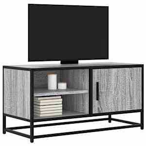 TV skříňka šedá sonoma 80 x 34,5 x 40 cm kompozitní dřevo a kov - obrázek 1