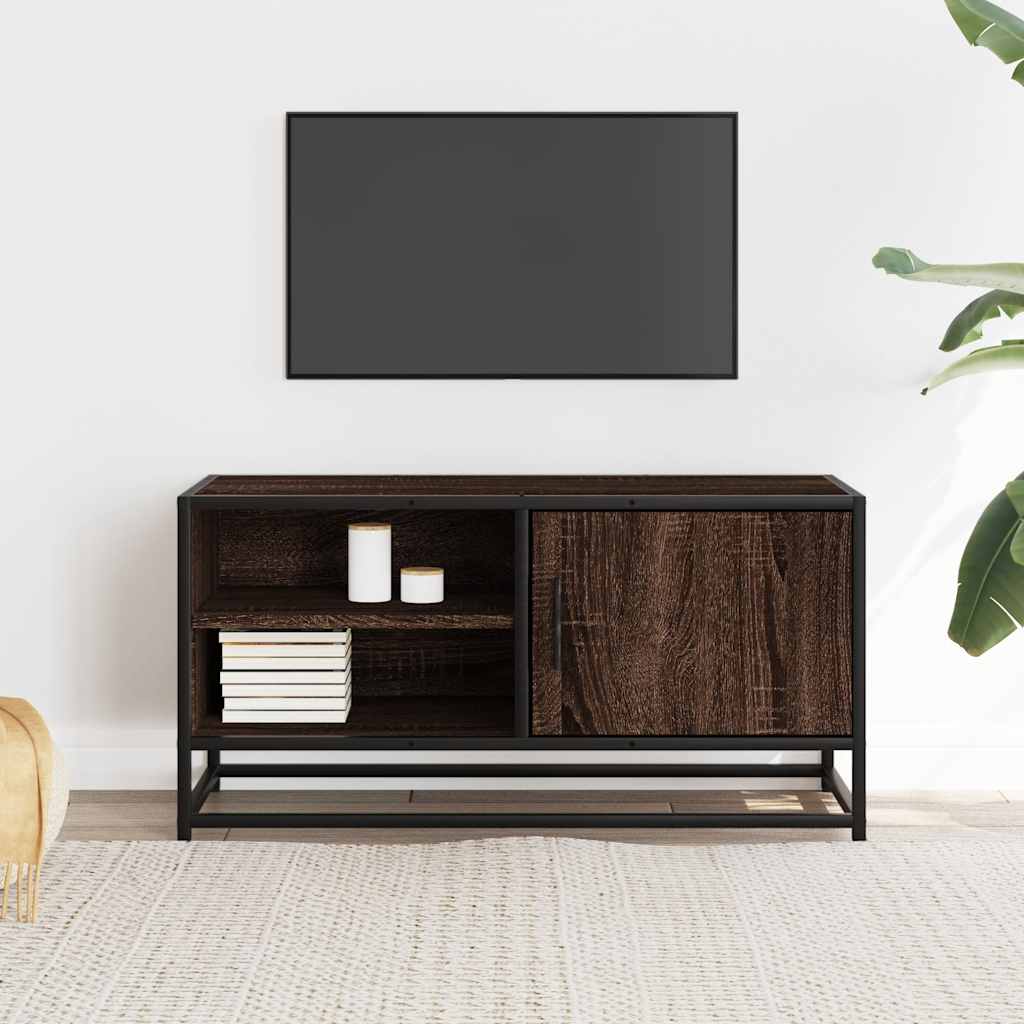 Thumbnail - vidaXL TV-Schrank Eichen-Optik 80x34,5x40 cm Holzwerkstoff und Metall