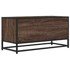 TV skříňka hnědý dub 80 x 34,5 x 40 cm kompozitní dřevo a kov - obrázek 6