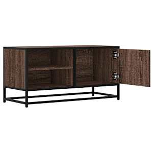 TV skříňka hnědý dub 80 x 34,5 x 40 cm kompozitní dřevo a kov - obrázek 7