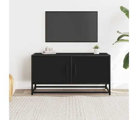 vidaXL Έπιπλο Τηλεόρασης Μαύρο 80x34,5x40 εκ. Επεξεργ. Ξύλο / Μέταλλο