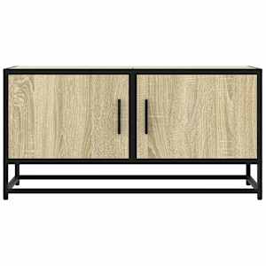 TV skříňka dub sonoma 80 x 34,5 x 40 cm kompozitní dřevo a kov - obrázek 4