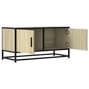 TV skříňka dub sonoma 80 x 34,5 x 40 cm kompozitní dřevo a kov - obrázek 7