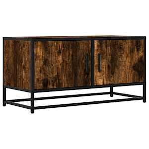 TV skříňka kouřový dub 80 x 34,5 x 40 cm kompozitní dřevo a kov - obrázek 2
