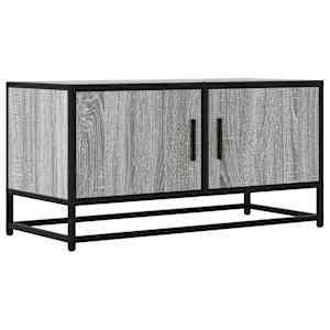 TV skříňka šedá sonoma 80 x 34,5 x 40 cm kompozitní dřevo a kov - obrázek 2