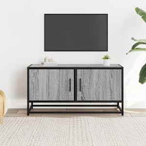 TV skříňka šedá sonoma 80 x 34,5 x 40 cm kompozitní dřevo a kov - obrázek 3
