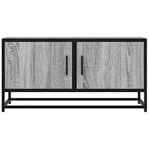TV skříňka šedá sonoma 80 x 34,5 x 40 cm kompozitní dřevo a kov - obrázek 4