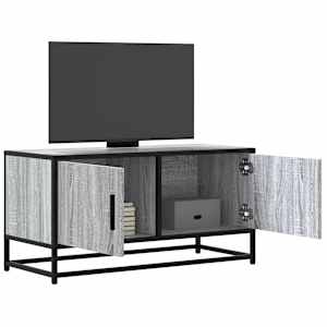 TV skříňka šedá sonoma 80 x 34,5 x 40 cm kompozitní dřevo a kov