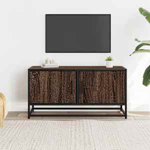 vidaXL Mobile TV Rovere Marrone 80x34,5x40cm Legno Multistrato Metallo