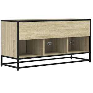TV skříňka dub sonoma 100 x 35 x 50 cm kompozitní dřevo a kov - obrázek 6
