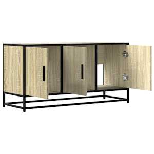 TV skříňka dub sonoma 100 x 35 x 50 cm kompozitní dřevo a kov - obrázek 7