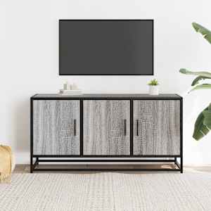 TV skříňka šedá sonoma 100 x 35 x 50 cm kompozitní dřevo a kov - obrázek 3
