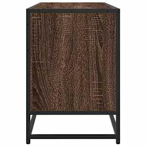 TV skříňka hnědý dub 100 x 35 x 50 cm kompozitní dřevo a kov - obrázek 5