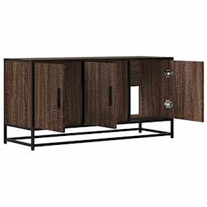 TV skříňka hnědý dub 100 x 35 x 50 cm kompozitní dřevo a kov - obrázek 7