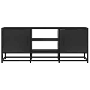 TV skříňka černá 100 x 35 x 41 cm kompozitní dřevo a kov - obrázek 4
